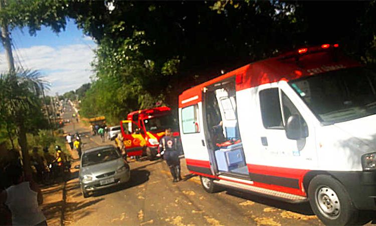 Criança foi atingida na cabeça por peça de caminhão e ficou gravemente ferida, em Aparecida | Foto: Reprodução