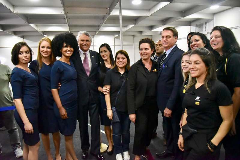 Governador de Goiás, Ronaldo Caiado (DEM), e presidente Jair Bolsonaro (PSL) em evento em Anápolis | Foto: Divulgação