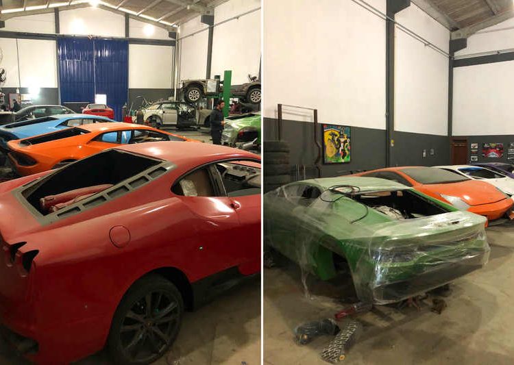 Após denúncia da Ferrari, polícia encontra fábrica de carros de luxo falsificados | Foto: Divulgação / PC