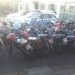 Motos irregulares apreendidas pela PM em Aparecida | Foto: Divulgação / PM