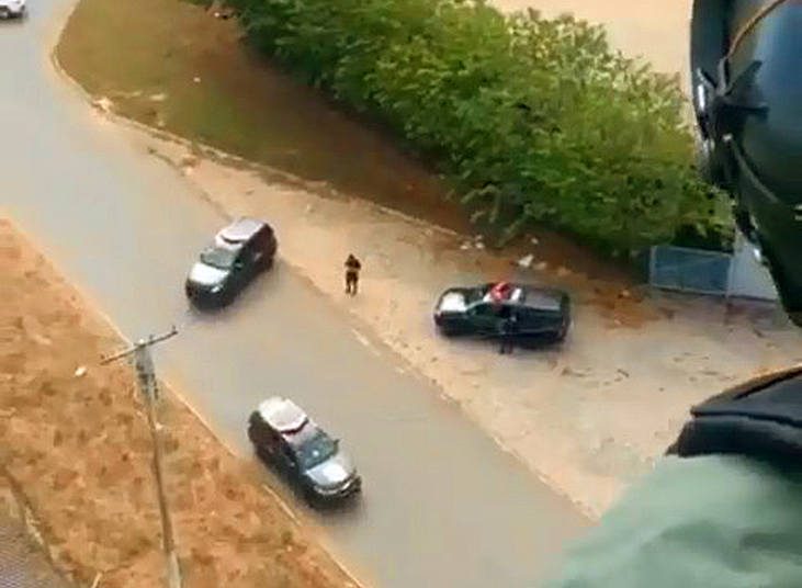 Em ação da Rotam e do GRAer, toneladas de drogas foram apreendidas em Aparecida | Foto: Divulgação / PM