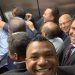 Professor Alcides e políticos goianos ficam presos em elevador no MEC | Foto: Valdemy Teixeira