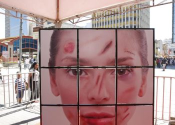 Campanha de Enfrentamento da Violência contra a Mulher em Porto Alegre-RS | Foto: Cristine Rochol