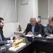 Reunião entre o presidente da FNDE, Rodrigo Sérgio Dias, o deputado federal Professor Alcides (PP) e o secretário municipal de Projetos e Captação de Recursos, Einstein Paniago, selou liberação de recursos para novos Cmeis em Aparecida | Foto: Valdemy Teixeira