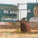 Outdoor de Cairo Salim amanhece destruído no Independência Mansões, em Aparecida | Foto: Reprodução