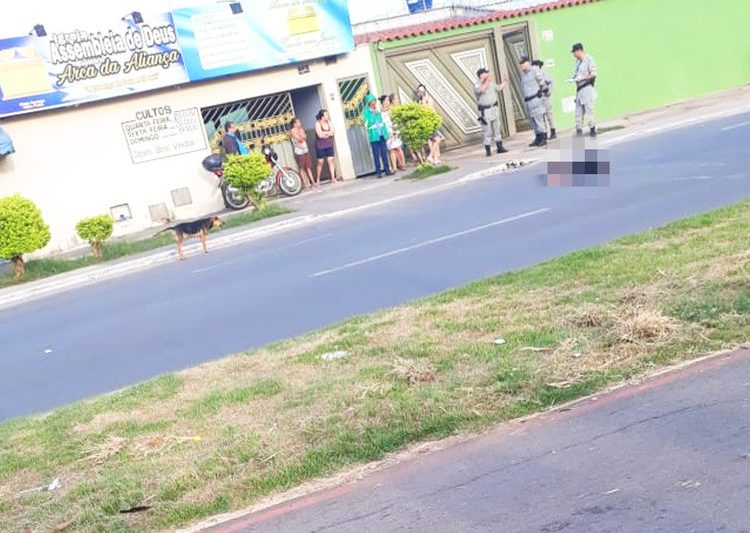 Mulher morreu atropelada na Avenida W-1, no Santa Luzia, em Aparecida | Foto: Reprodução