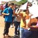 Fila dos candidatos toma conta de mais de 2 quarteirões no Feirão do Emprego de Aparecida | Foto: Reprodução / TBC