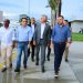 Caiado visitou a Cidade Administrativa de Aparecida. Na imagem, Marlúcio Pereira, Veter Martins, Ronaldo Caiado e Gustavo Mendanha | Foto: Divulgação
