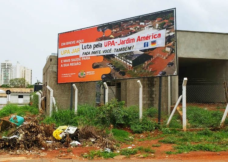 Moradores fazem campanha de protesto contra atraso na entrega da UPA Jardim América | Foto: Folha Z
