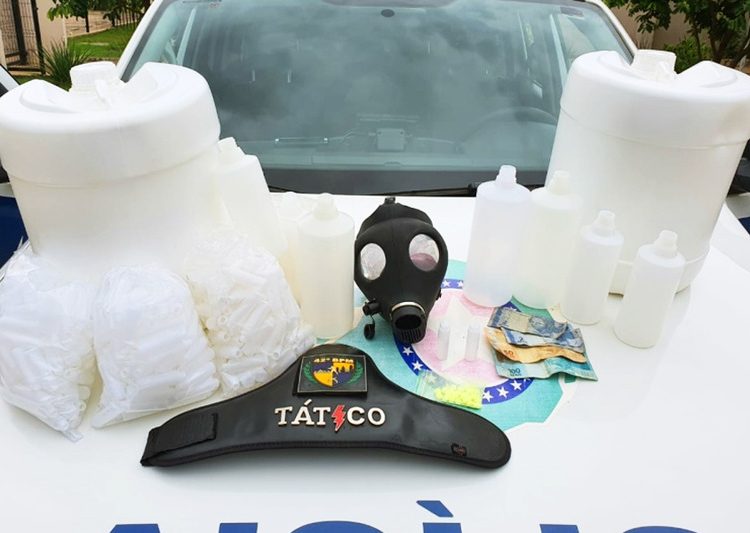 Droga loló, mistura benzina, clorofórmio, éter e essência perfumada, era vendida em festas em Aparecida | Foto: Divulgação / PMGO