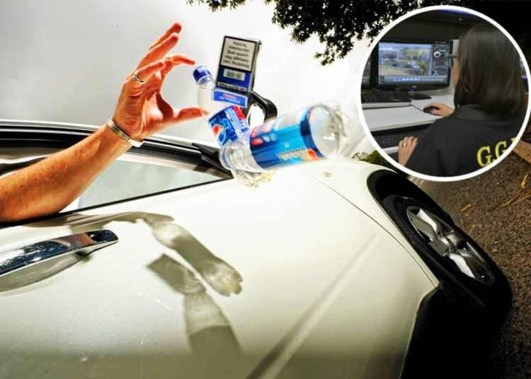 Em Aparecida, câmeras vão fiscalizar e multar quem jogar lixo na rua | Foto: Montagem