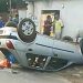 Capotamento no setor Colina Azul, no cruzamento da Rua Colibri com a Rua Cardeal | Foto: Leitor / Folha Z