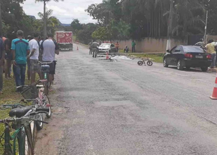 crianças atropeladas caminhão Goiás