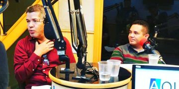 Delegado Waldir (PSL) e Elias Júnior (Republicanos) no estúdio da Rádios Bons ventos na última 6ª (7) | Foto: Reprodução