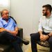 Prefeito em exercício Vilmar Mariano e jornalista Marco Faleiro | Foto: Folha Z