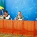 Ministros da Justiça, Sergio Moro, da Saúde, Luiz Henrique Mandetta, da Casa Civil, Braga Netto, e da Economia, Paulo Guedes, participam de coletiva de imprensa no Palácio do Planalto, sobre as ações de enfrentamento ao covid-19 no país | Foto: Marcello Casal Jr / Agência Brasil
