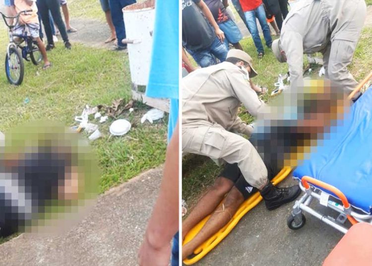 Homem foi morto a tiros em uma praça do Jardim Tiradentes | Foto: Leitor/FZ