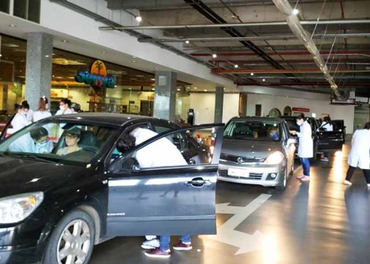 Vacinação drive-thru no Flamboyant foi encerrada | Foto: Divulgação