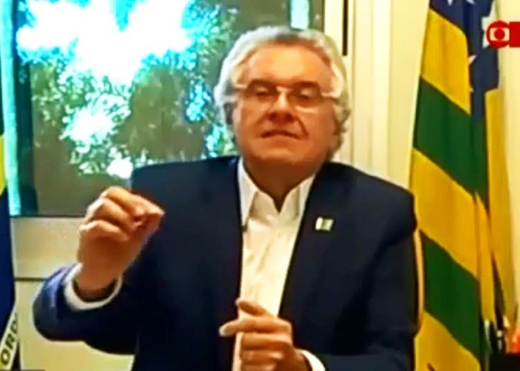 Governador Ronaldo Caiado em entrevista à Globo News na tarde desta 2ª feira (11) | Foto: Reprodução