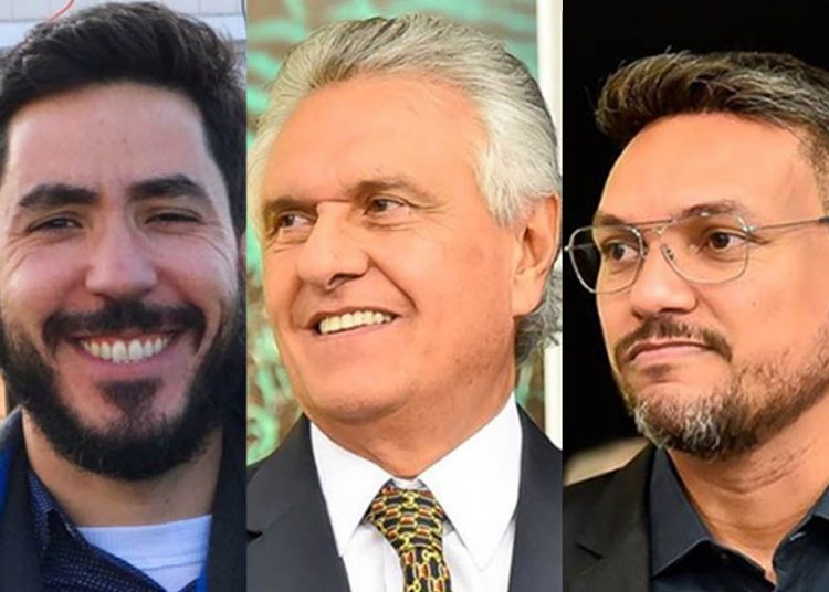 Tony Carlo, Ronaldo Caiado e Marcos Silva | Foto: montagem