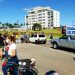 Manifestação pela reabertura das atividades comerciais na manhã de 3ª feira (16) em frente à Prefeitura de Aparecida | Foto: Folha Z
