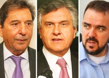 Maguito Vilela, Ronaldo Caiado e Gustavo Mendanha | Foto: Montagem