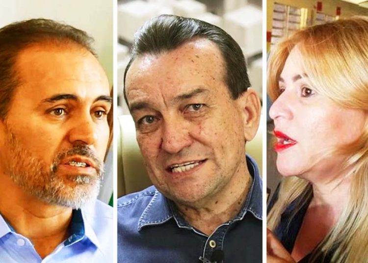 Avelino Marinho, Pastor Romeu e Valéria Pettersen | Foto: Montagem