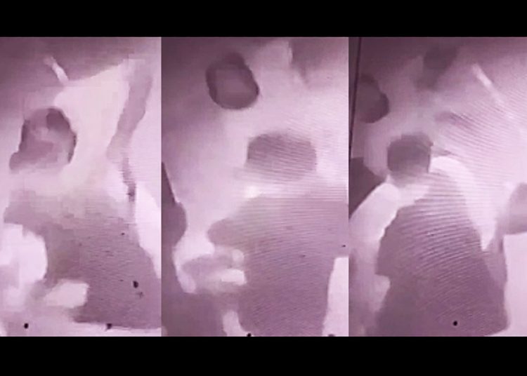 Farmacêutico foi jogado em caçamba de lixo após assalto e espancamento no Jd. Tiradentes | Foto: Reprodução/Câmera de Vigilância