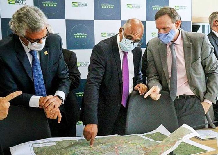 Rogério Cruz e Ronaldo Caiado tratam do Anel Viário de Goiânia em visita a Brasília | Foto: Reprodução