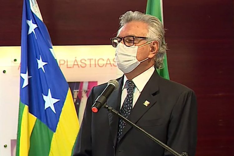 Governador Ronaldo Caiado durante posse de novos dirigentes da SSP - Crédito: Reprodução