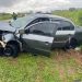 Carro destruído em acidente na BR-050 - Foto: CBMGO