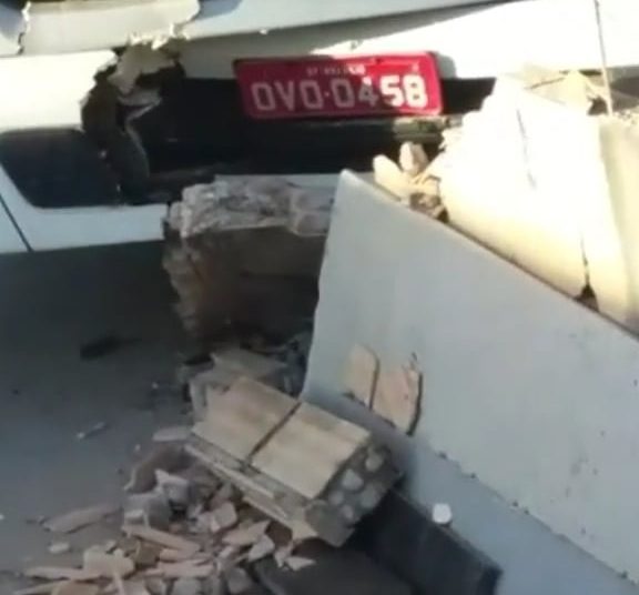 Ônibus perde freio em Aparecida de Goiânia | Foto: Reprodução/Vídeo