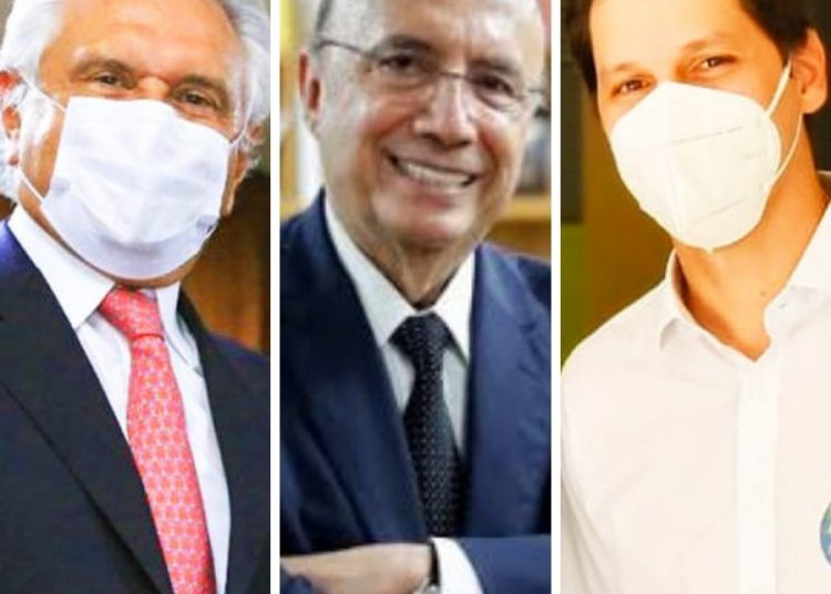 Ronaldo Caiado, Henrique Meirelles e Daniel Vilela | Foto: Montagem