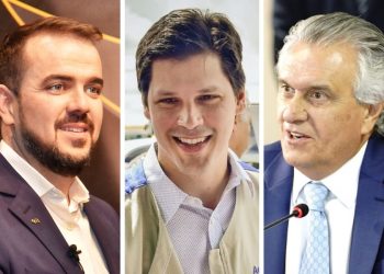 Gustavo Mendanha, Daniel Vilela e Ronaldo Caiado | Foto: Montagem