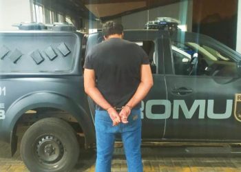 Motorista suspeito de cometer o crime tentou fugir sem ajudar a vítima, mas foi preso em flagrante (Foto: Divulgação/GCM)