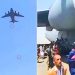 Pessoas caem de avião ao tentarem fugir do Afeganistão | Foto: Reprodução