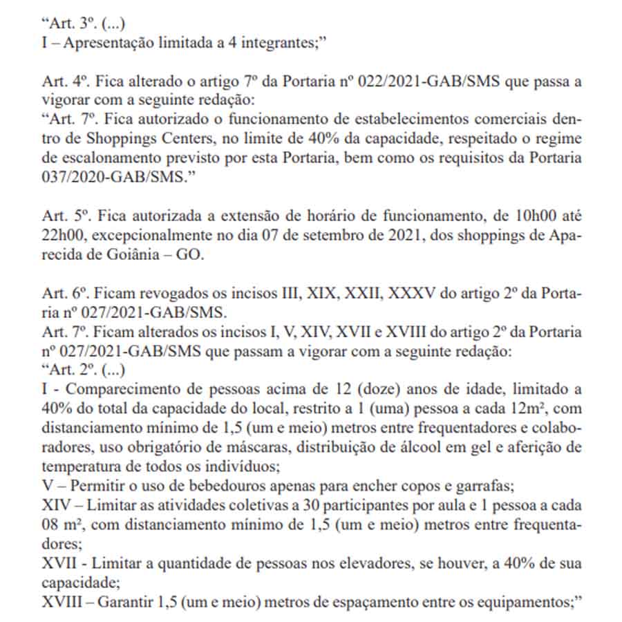 PORTARIA N° 124/2021-GAB/SMS