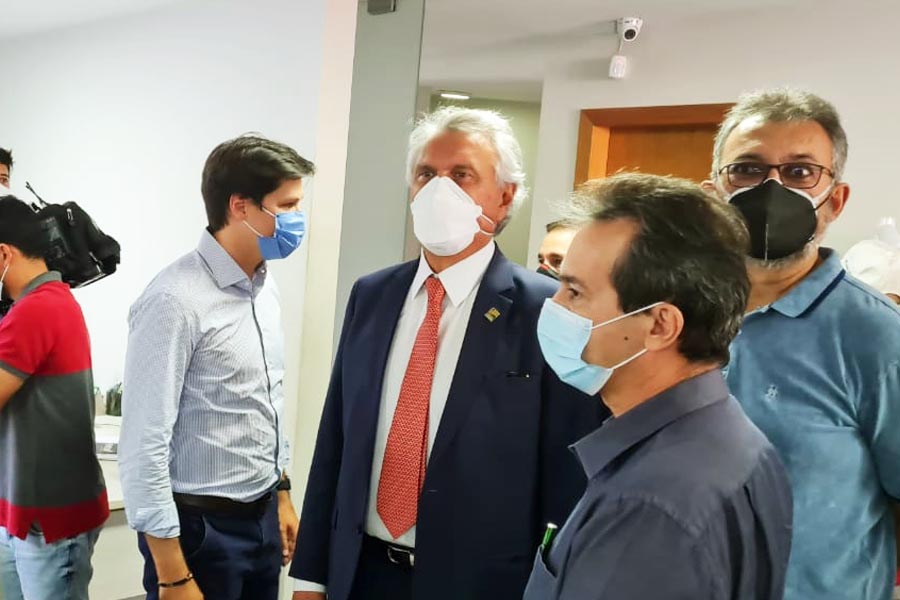 Ronaldo Caiado foi até o diretório estadual do MDB nesta 6ª (20) | Foto: Folha Z