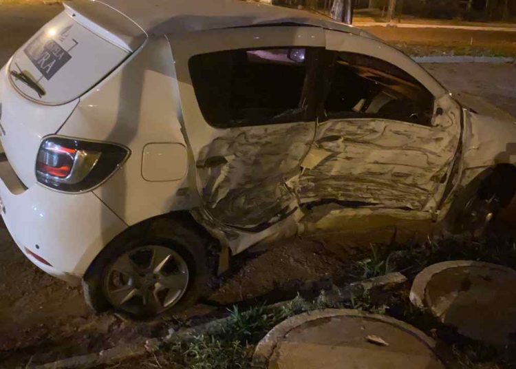 Carro em que passageira grávida estava | Foto: Reprodução