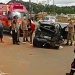 Acidente entre carro e caminhão deixa idoso em estado grave em Aparecida | Foto: Divulgação / Samu