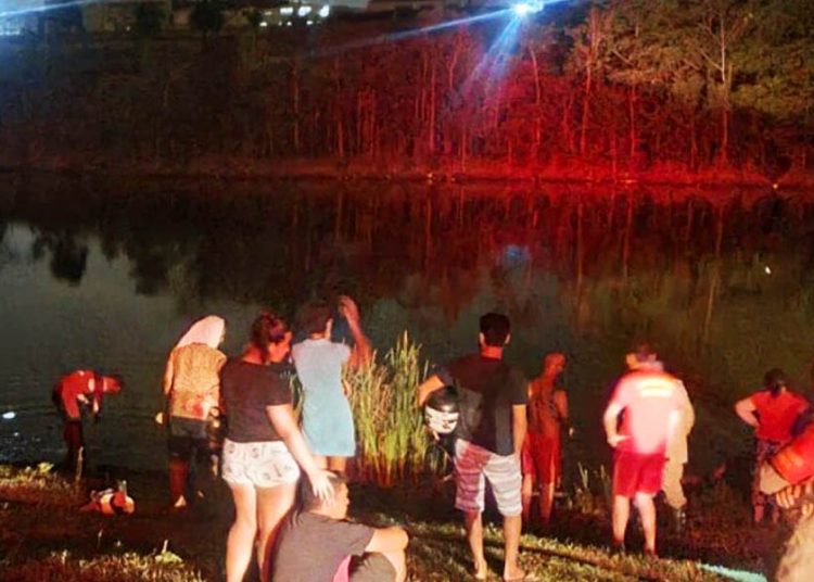 Afogamento com morte em represa no setor Mansões Paraíso, em Aparecida de Goiânia | Foto: Divulgação / CBMGO