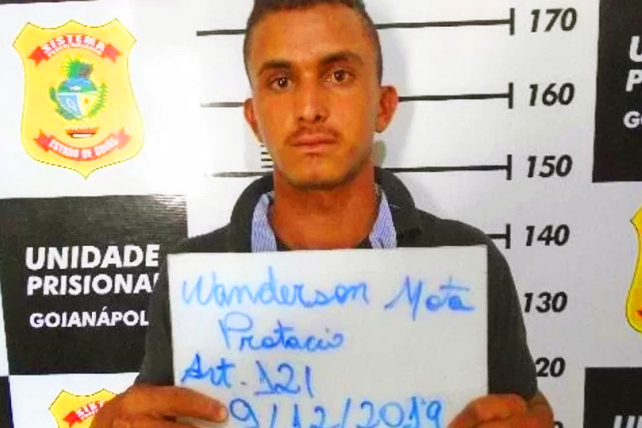 Wanderson Mota Protácio foi preso pelo assassinato de uma mulher em 2019 | Foto: Reprodução