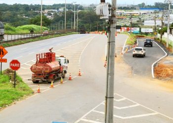 Trecho sinalizado para desvio da BR-153 é liberado em Aparecida | Foto: Enio Medeiros