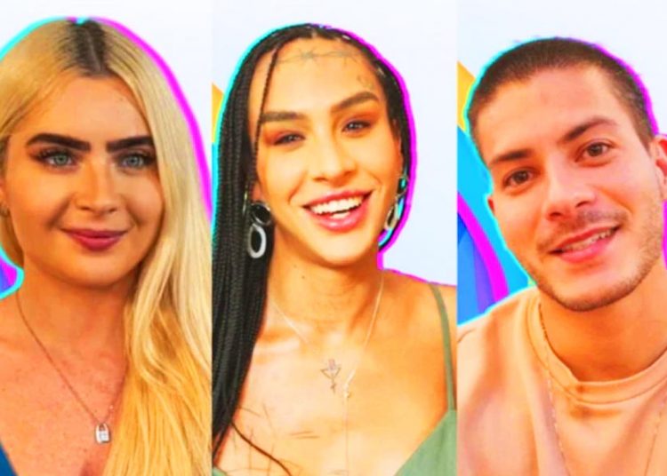 Jade Picon, Linn da Quebrada e Arthur Aguiar testaram positivo para a covid-19 e não entraram no início do BBB 22 | Foto: Divulgação / Rede Globo