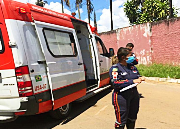 Viatura do Samu em Aparecida de Goiânia | Foto: Leitor / FZ