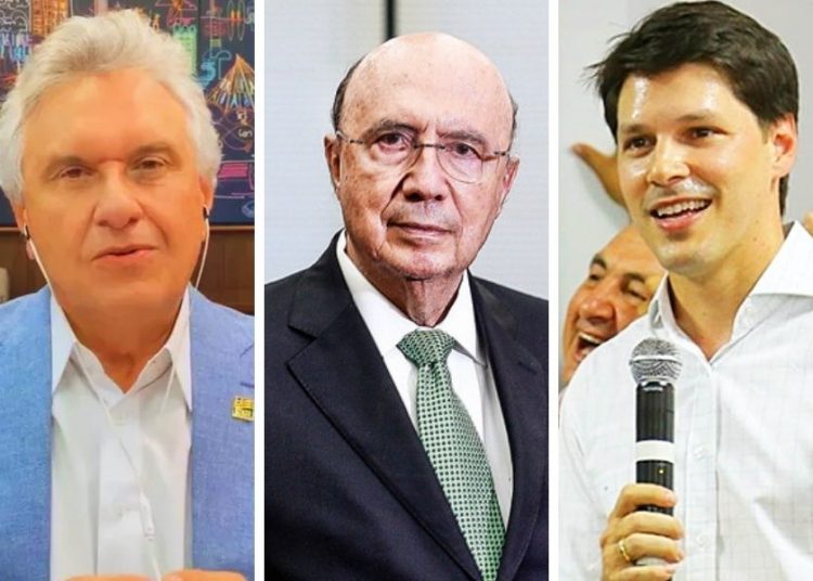Ronaldo Caiado, Henrique Meirelles e Daniel Vilela | Foto: Montagem