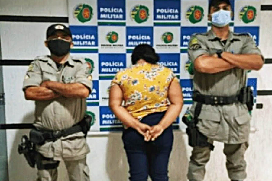 Mulher é presa suspeita de agressão física que matou enteado em Goianésia | Foto: Reprodução