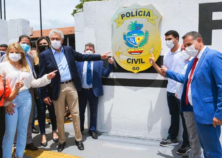 Governador Ronaldo Caiado inaugura nova sede da Central Geral de Flagrantes e da 1ª Delegacia Distrital de Polícia (DDP), em Trindade, Região Metropolitana de Goiânia | Foto: Júnior Guimarães