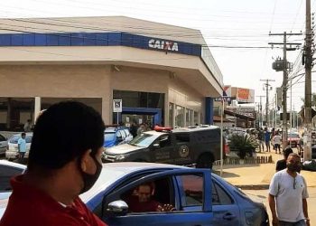 Assalto a agência da Caixa Econômica em Aparecida de Goiânia | Foto: Reprodução
