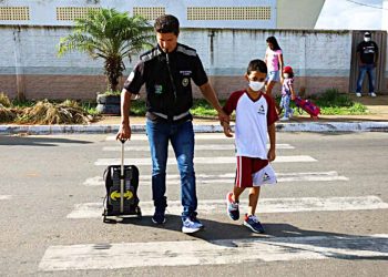 Câmeras de videomonitoramento nas escolas de Aparecida de Goiânia | Foto: Rodrigo Estrela